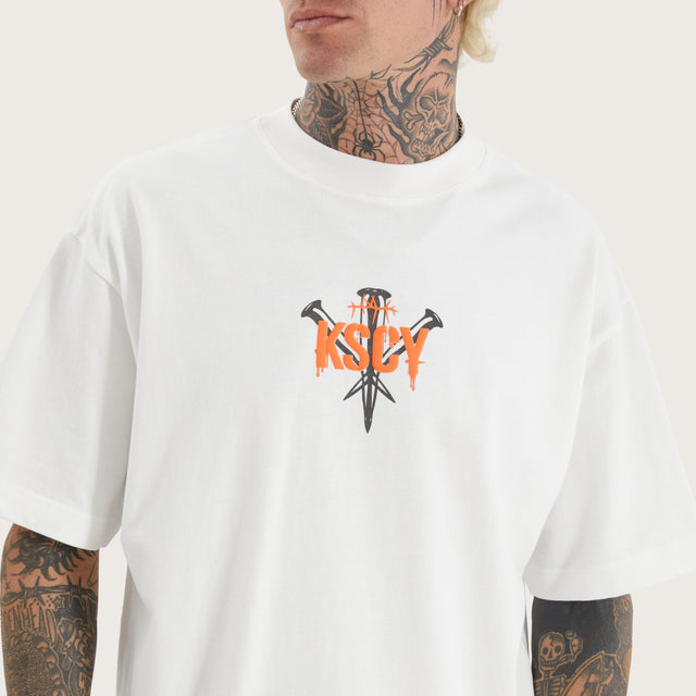 Attached Street Tee Natural White