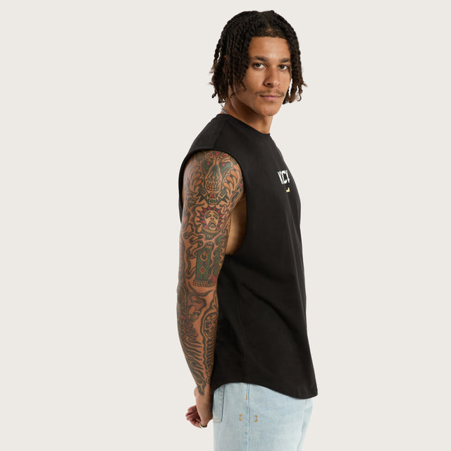 Outlined Dual Curved Muscle Jet Black