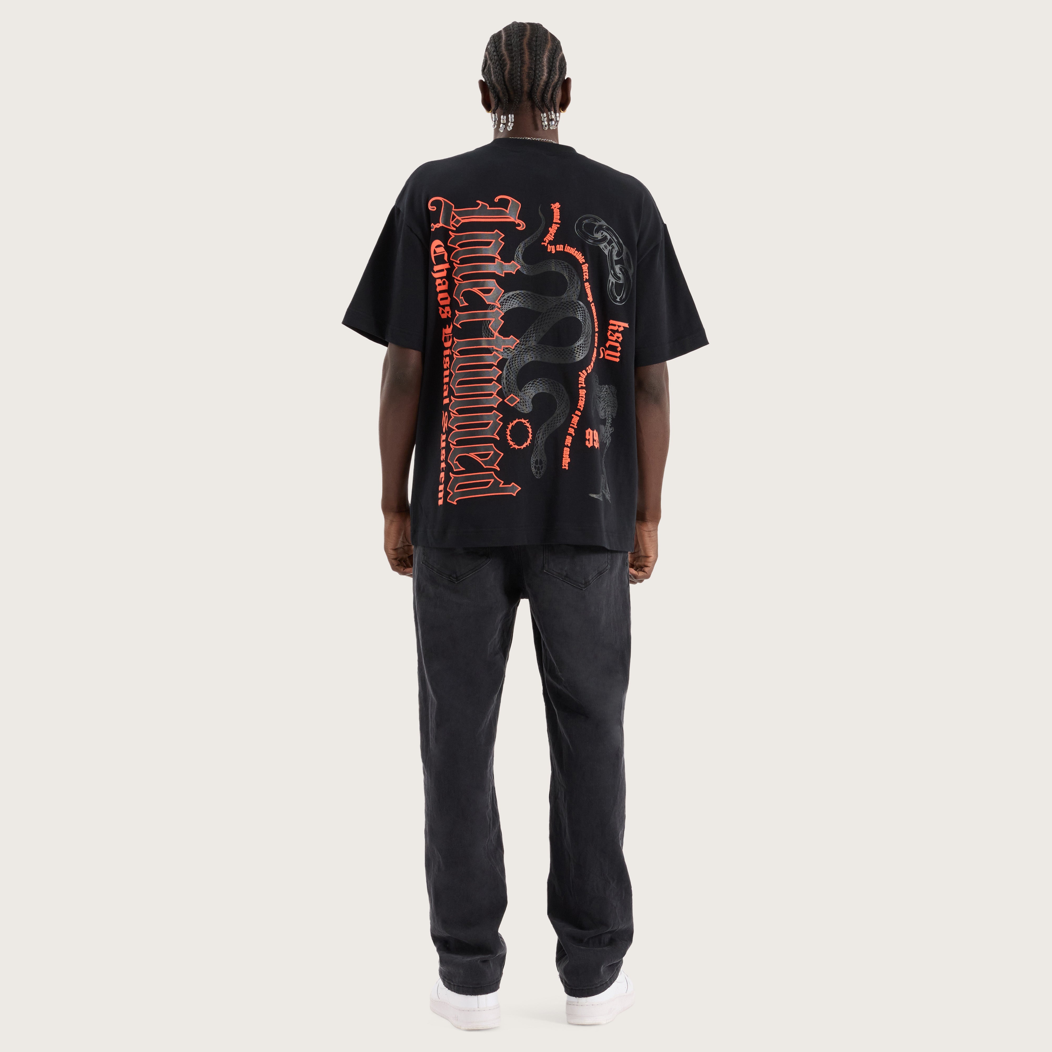Intertwined Street Tee in Anthracite Black | KSCY