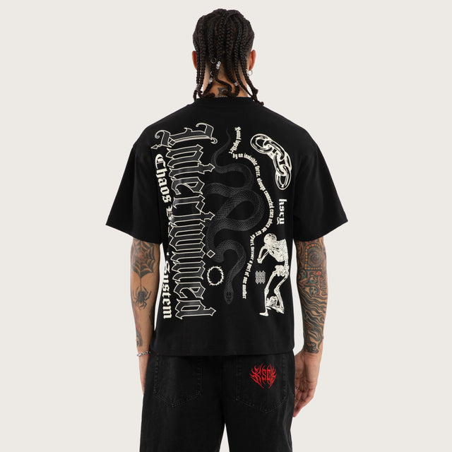 Intertwined Street Tee Jet Black