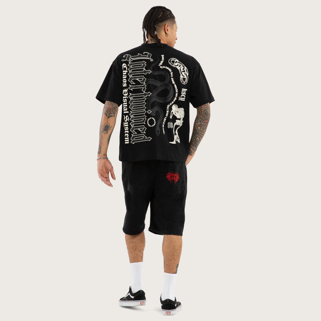 Intertwined Street Tee Jet Black