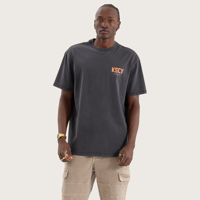 Stormed Relaxed Tee Pigment Black