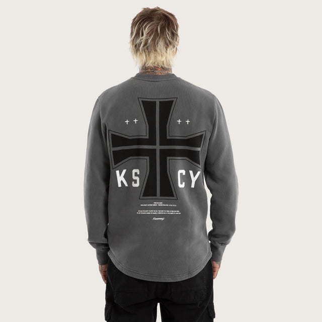 Plaza Dual Curved Sweater Pigment charcoal