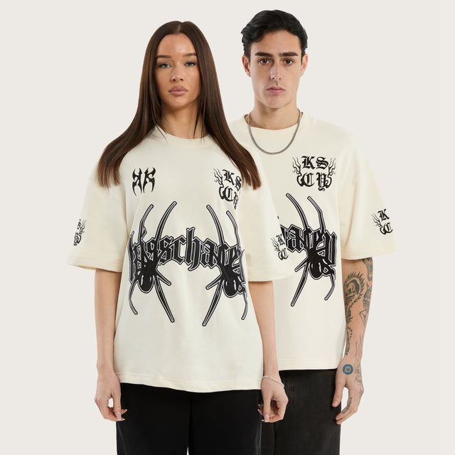 Model wears Crawl Loopback Street Tee Tofu T-Shirts in 0 - Image 1