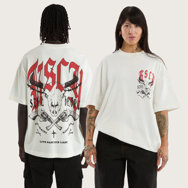 Steel Heart Heavyweight Box Fit Tee Natural White | KSCY