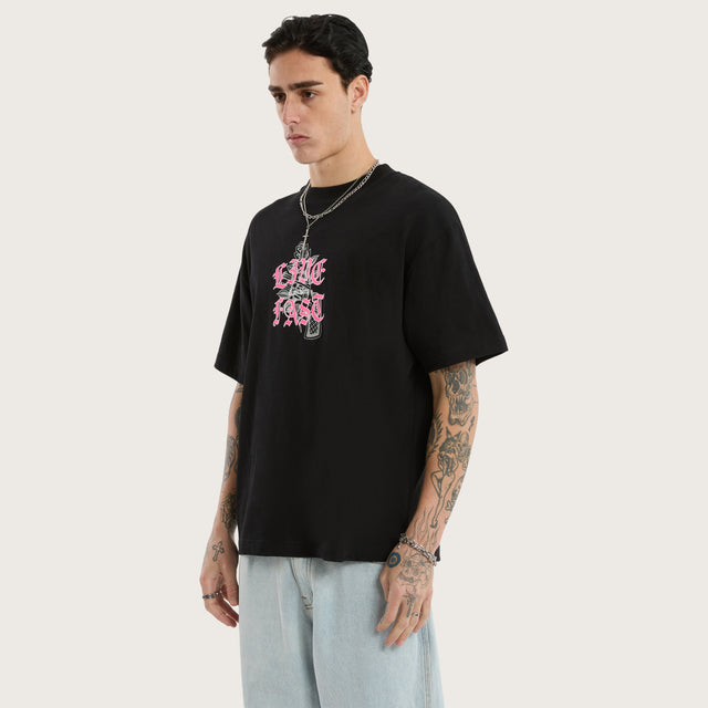 Live Fast Street Tee Jet Black