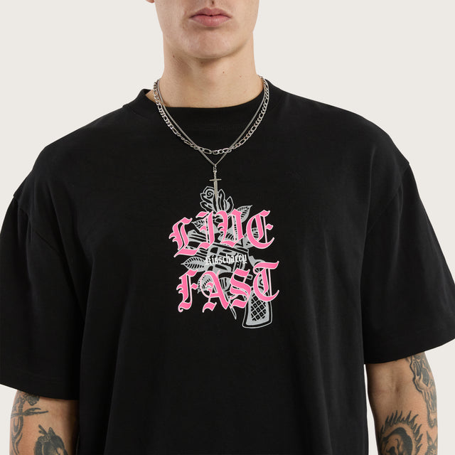 Live Fast Street Tee Jet Black