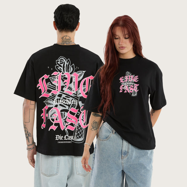Live Fast Street Tee Jet Black