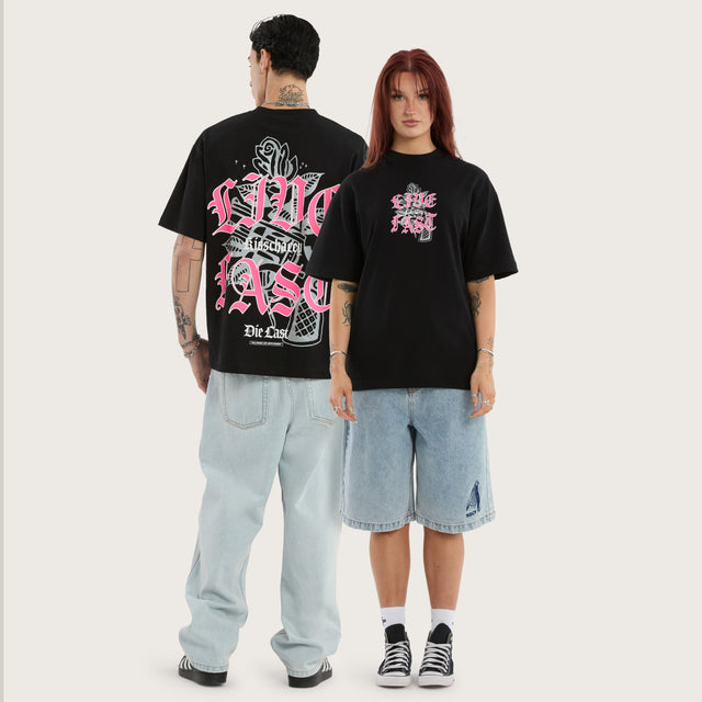 Live Fast Street Tee Jet Black