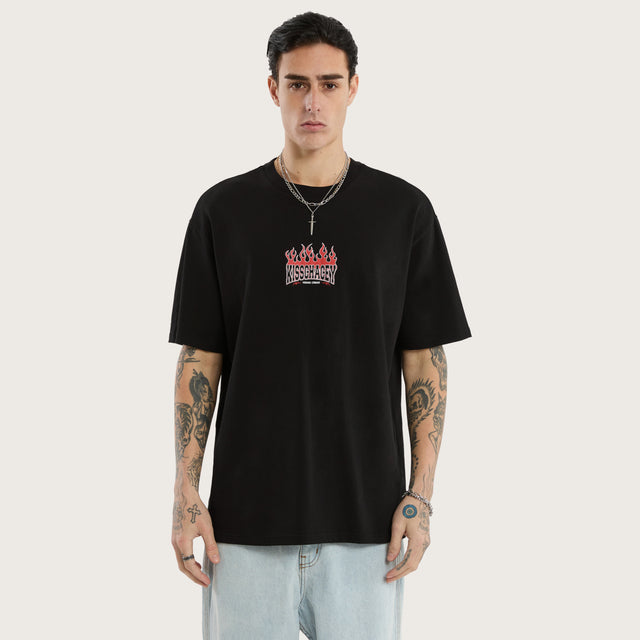 Rebel Box Fit Tee Jet Black