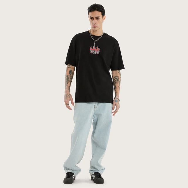 Rebel Box Fit Tee Jet Black