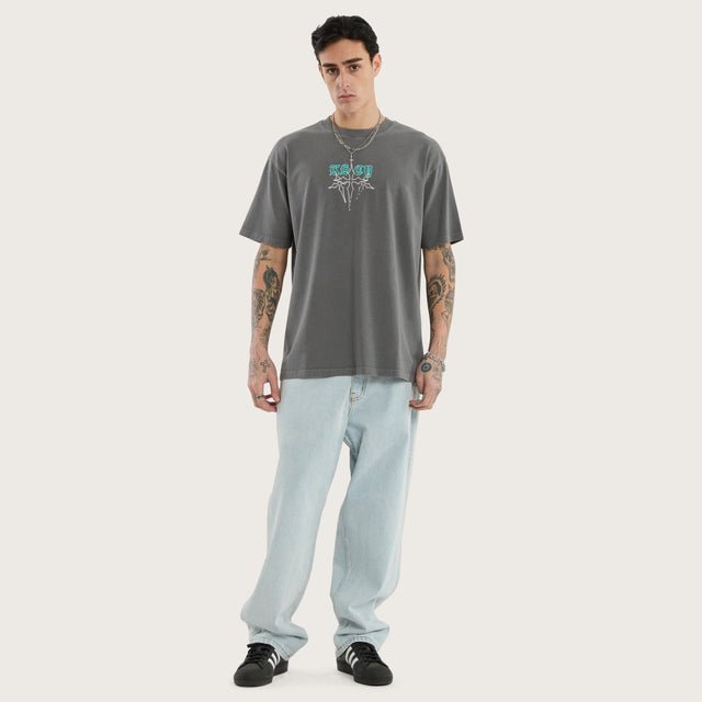 Anti Hero Box Fit Tee Pigment Charcoal