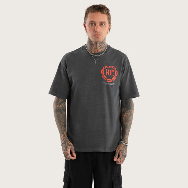 Razor Light Box Fit Tee Pigment Asphalt