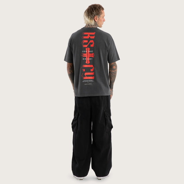 Razor Light Box Fit Tee Pigment Asphalt