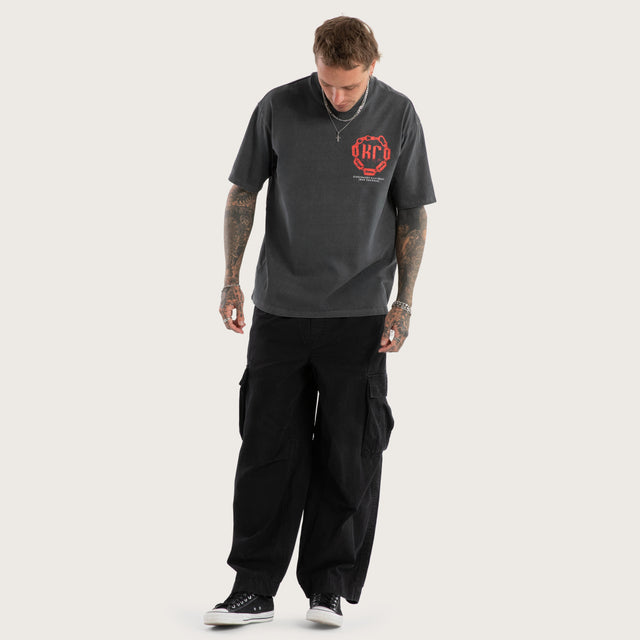 Razor Light Box Fit Tee Pigment Asphalt
