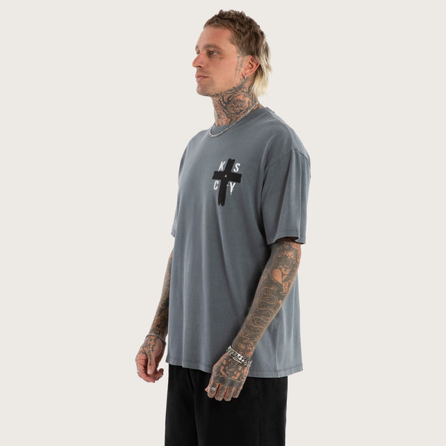 Delta Box Fit Tee Pigment Turbulence