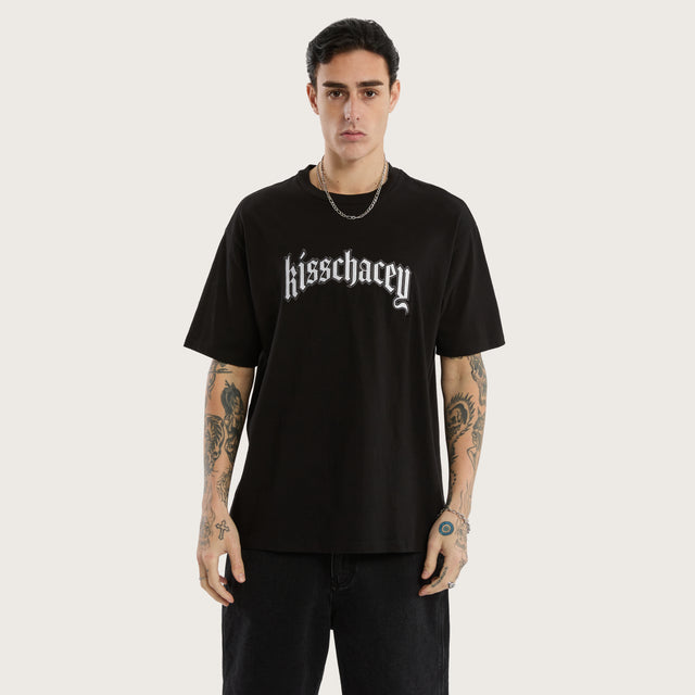 Obelisk Box Fit Tee Jet Black