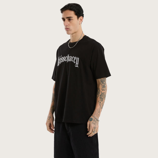 Obelisk Box Fit Tee Jet Black