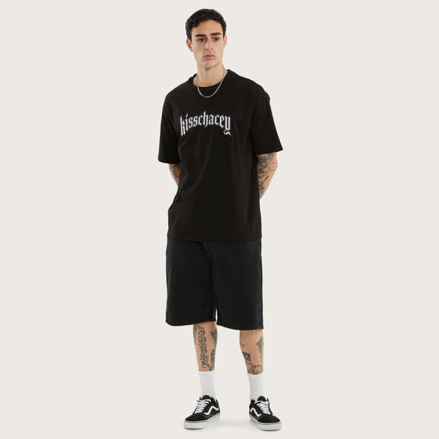 Obelisk Box Fit Tee Jet Black