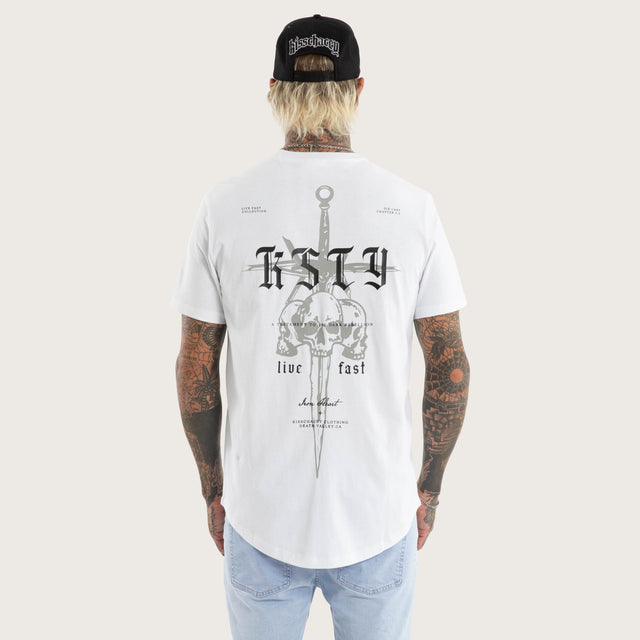 Testament Dual Curved Tee Optical White