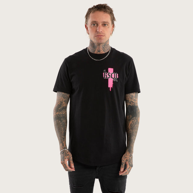 Church Dual Curved Tee Jet Black