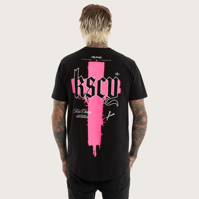 Church Dual Curved Tee Jet Black