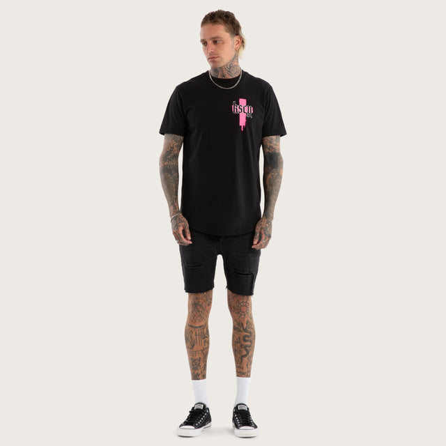 Church Dual Curved Tee Jet Black