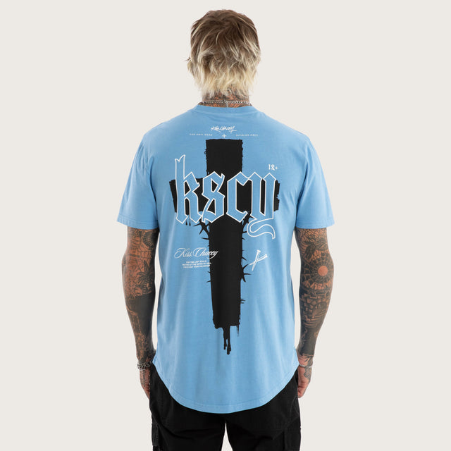 Church Dual Curved Tee Pigment Blissful Blue
