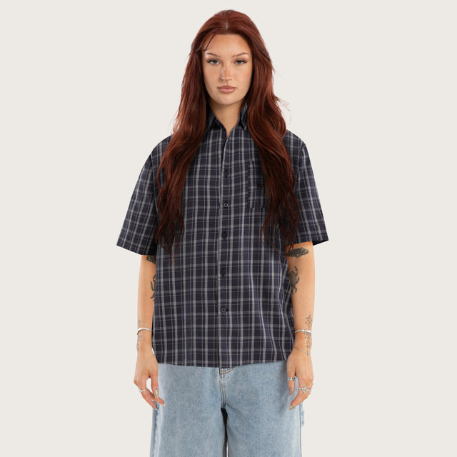 Forward Skate Short Sleeve Shirt Graphite Check