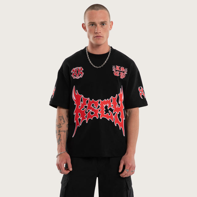 Hustler Loopback Street Tee Jet Black