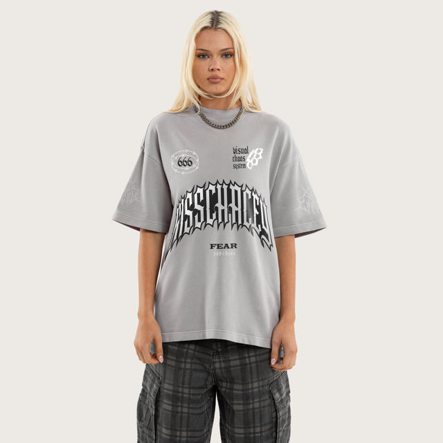 Model wears Eternity Loopback Street Tee Silver Sconce T-Shirts in Grey - Image 7