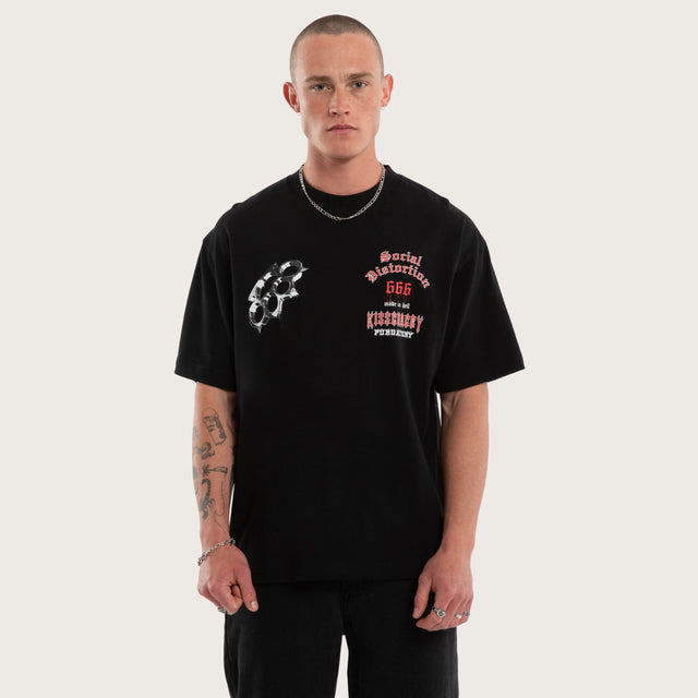 Distortion Street Tee Jet Black