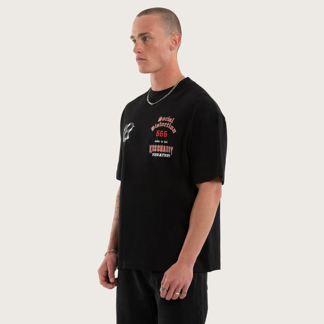 Distortion Street Tee Jet Black