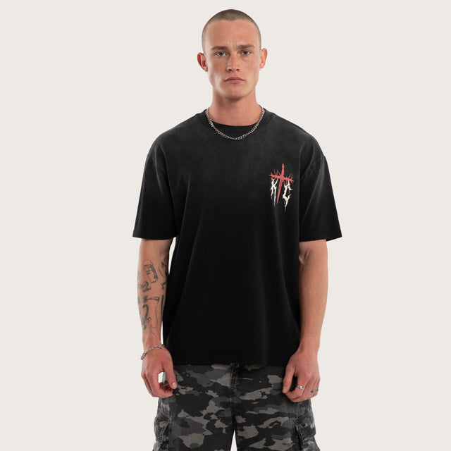 Mayhem Box Tee Sunbleached Black