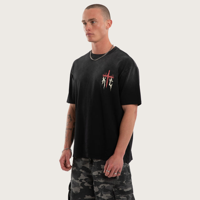 Mayhem Box Tee Sunbleached Black