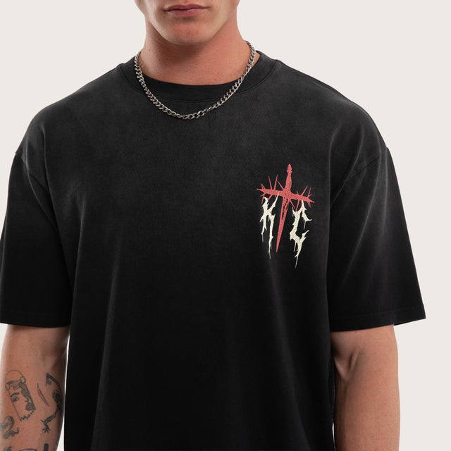 Mayhem Box Tee Sunbleached Black