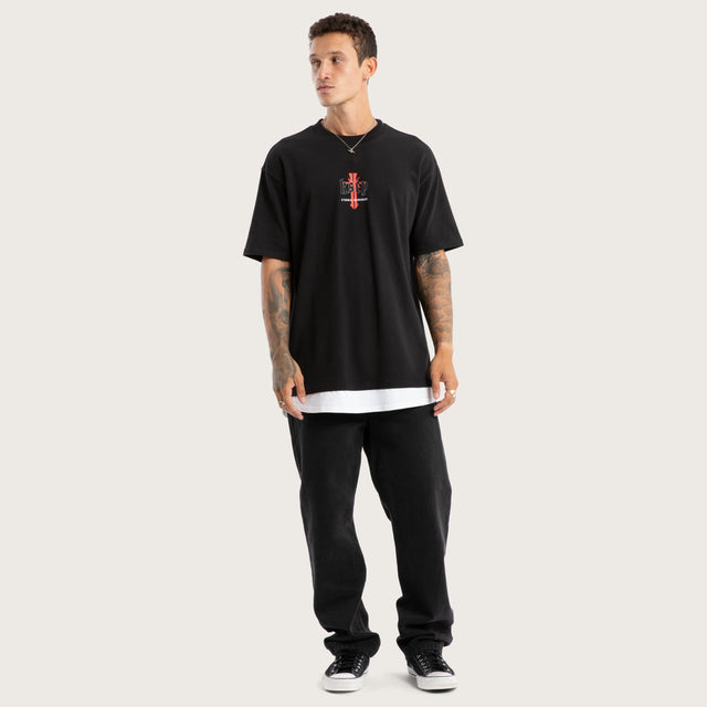 Eternal Box Layer Tee Jet Black