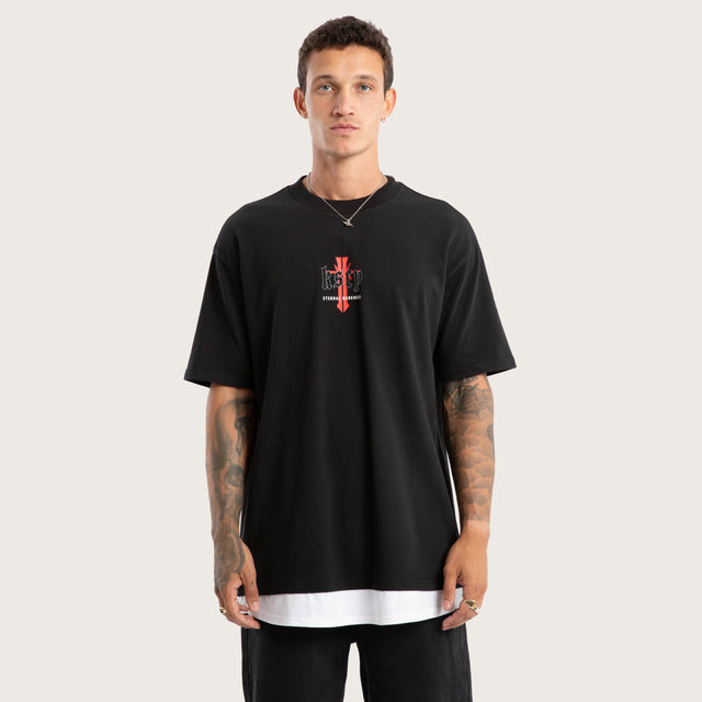 Eternal Box Layer Tee Jet Black
