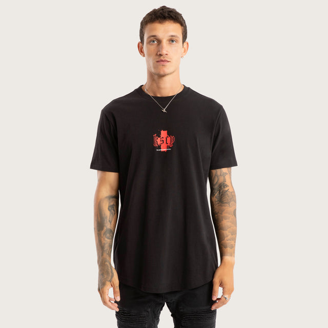 Purgatory Dual Curved Tee Jet Black