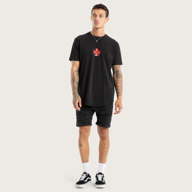 Purgatory Dual Curved Tee Jet Black
