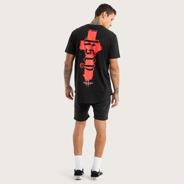 Purgatory Dual Curved Tee Jet Black