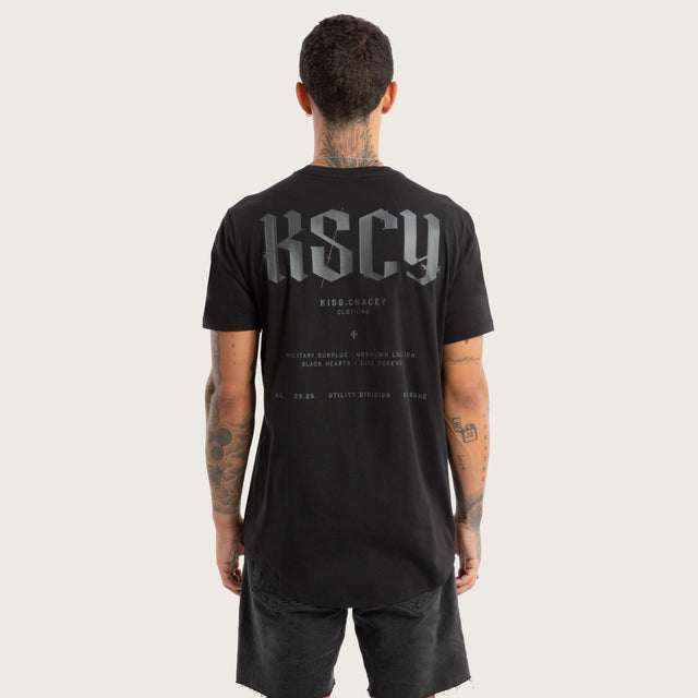 Surplus Dual Curved Tee Jet Black