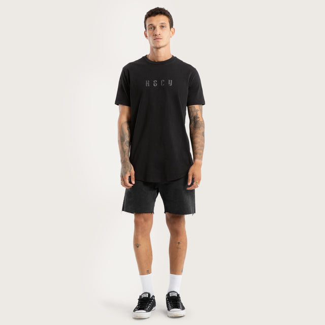 Surplus Dual Curved Tee Jet Black