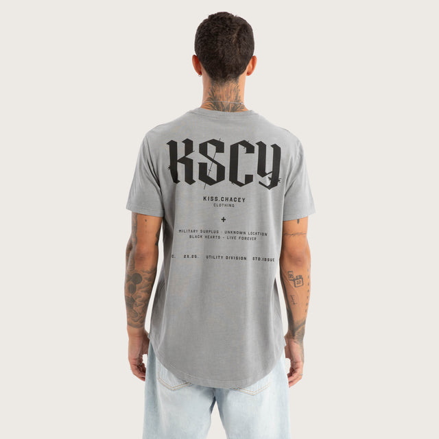 Surplus Dual Curved Tee Pigment Frost Grey