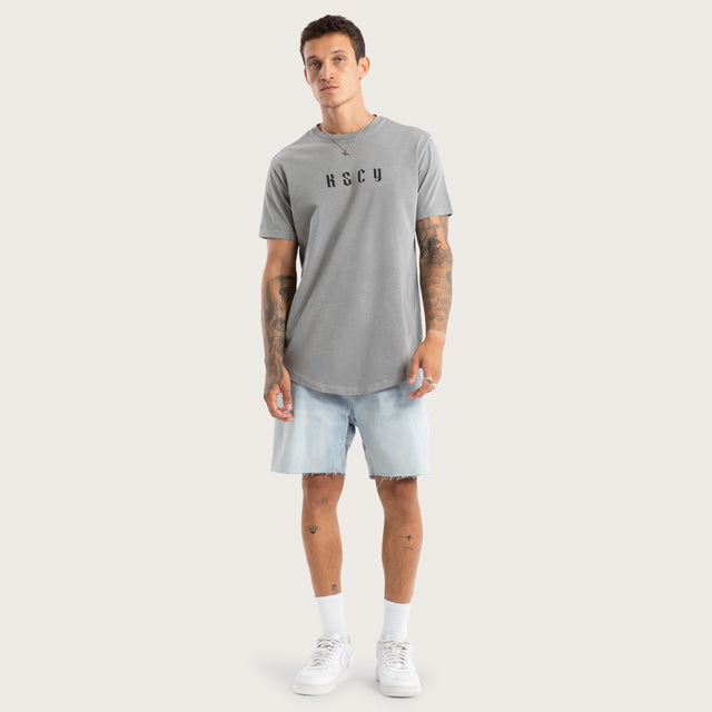 Surplus Dual Curved Tee Pigment Frost Grey