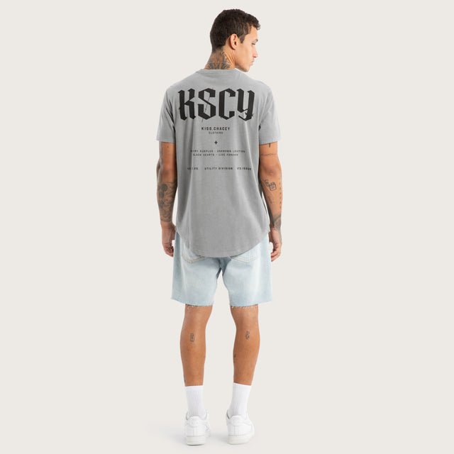 Surplus Dual Curved Tee Pigment Frost Grey