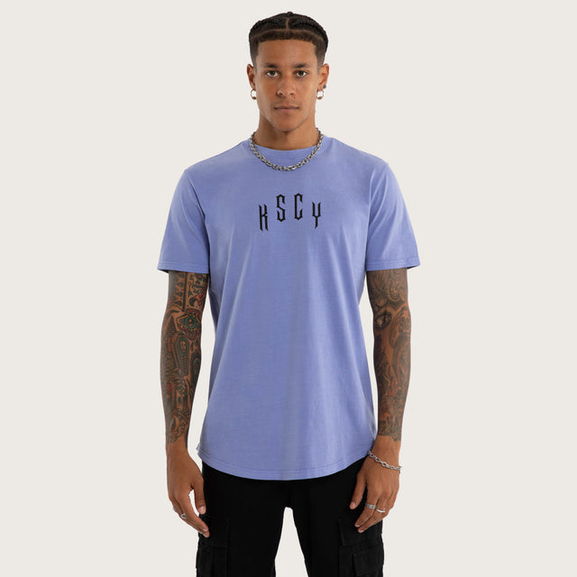 Trapped Dual Curved Tee Pigment Purple Trumpet