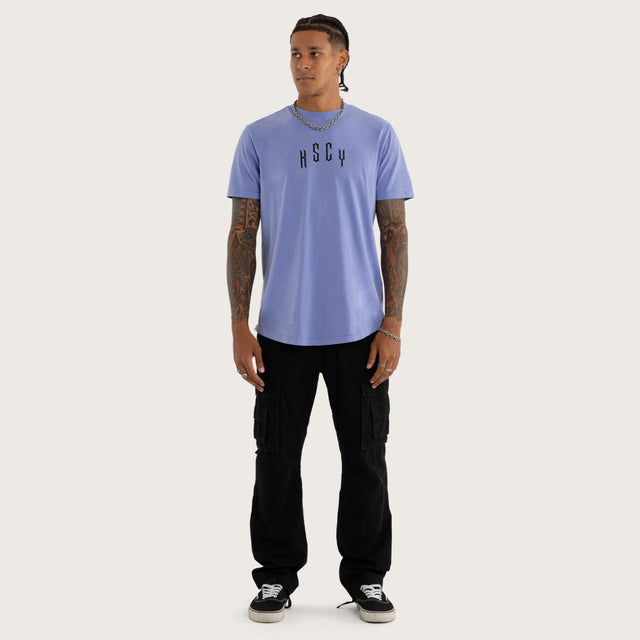 Trapped Dual Curved Tee Pigment Purple Trumpet