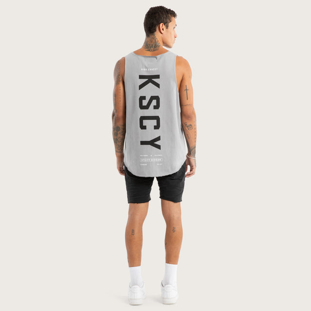 Model wears Visualise Raw Tank Pigment Silver Sconce Grey Tanks in Grey - Image 5