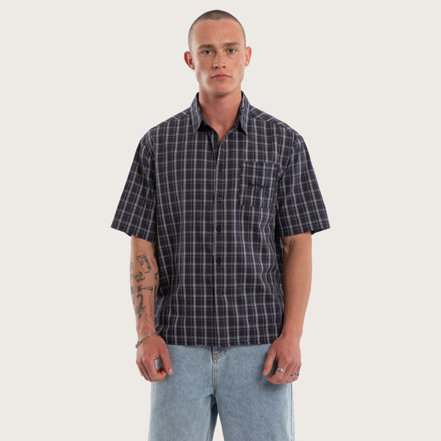 Forward Skate Short Sleeve Shirt Graphite Check